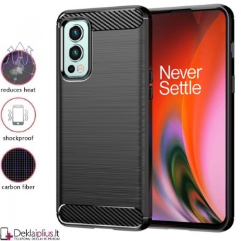 Carbon guminis dėklas - juodas (telefonui Oneplus Nord 2/Nord 2 5G)